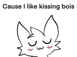 Cause I like kissing bois Meme Template
