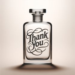 a glass bottle that says "thank you" on it Meme Template