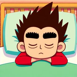 Tired and sleepy shinchan lying on the bed Meme Template