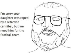 Retarded cannibal Meme Template