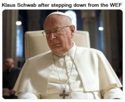 Klaus Schwab as Pope Meme Template