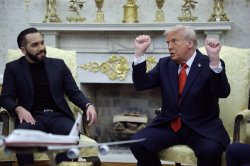 Trump with Nayib Bukele, the president of El Salvador, Meme Template