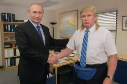 Putin Trump Office Handshake Meme Template