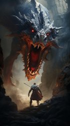 man vs dragon Meme Template