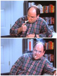 George Castanza Smoking Meme Template