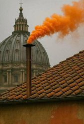 We have a new pope Trump Orange smoke Meme Template