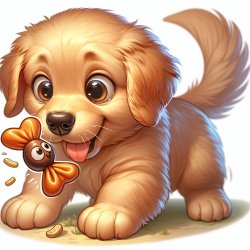 Golden retriever puppy finally finding treat Meme Template