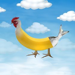 Banana Chicken Fish Meme Template