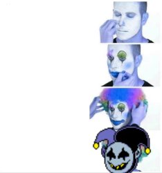 jevil clown Meme Template