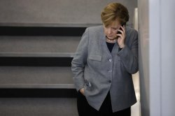 Merkel on the phone Meme Template