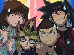 Yugi and his friends funny faces Meme Template