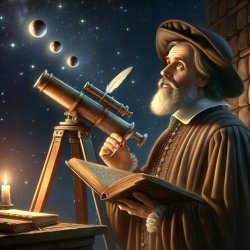 Galileo discovering the moons around jupitier Meme Template