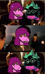 susie and ralsei contemplating Meme Template