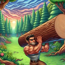 Man lifting logs Meme Template