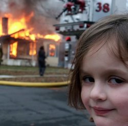 Disaster girl Meme Template