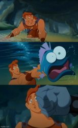 Hercules fish Meme Template