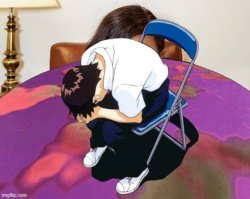 shinji sad Meme Template