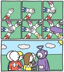 Teletubbies hands Meme Template