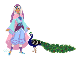 Princess Icy and her Pet Peacock Meme Template