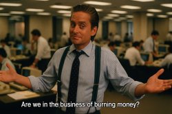 Burning money Meme Template