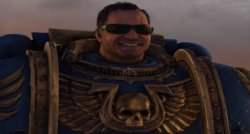 Smiling Spacemarine Meme Template