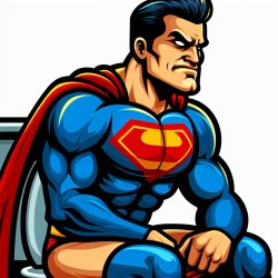 Superman pooping Meme Template