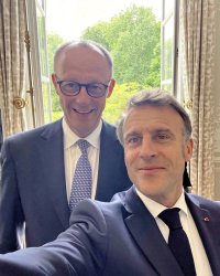 Macron Merz Meme Template