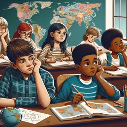 Kids getting board doing social studies Meme Template
