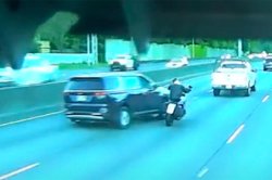 Minivan hits Motorcycle Meme Template