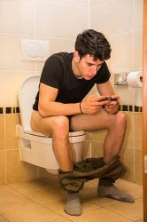 man on toilet Meme Template