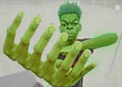 Beastboy holding up 7 Meme Template