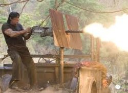 Rambo firing Meme Template