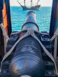 Cannon Aiming at Ship Meme Template