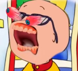 Cailou Screaming Meme Template