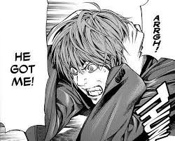 Arrrgh! He got me!(Light Yagami) Meme Template