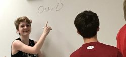 OWO on white board Meme Template