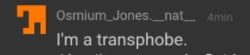 I'm a transphobe. Meme Template