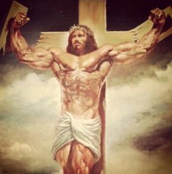 Swole Jesus Meme Template