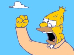 Simpson man yells at cloud Meme Template