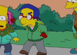 Milhouse Hits Bart Meme Template