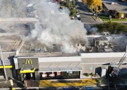 Burning McDonalds Meme Template