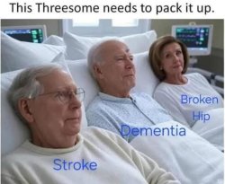Mcconnel  , Biden  Pelosi in hospital Meme Template
