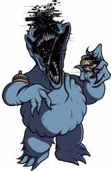 Pibby Cookie Monster Meme Template