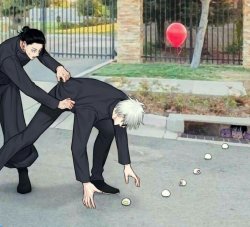 gojo falling into tojis trap Meme Template
