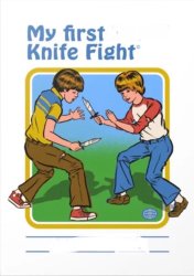 My first knife fight Meme Template