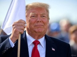 Donald Trump waving white flag Meme Template