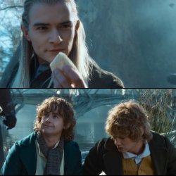 Lord of the Rings Legolas Lembas 2-panel Meme Template