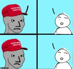 maga npc picking up the pieces Meme Template