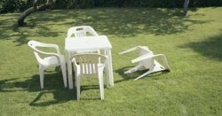 plastic chairs earthquake Meme Template