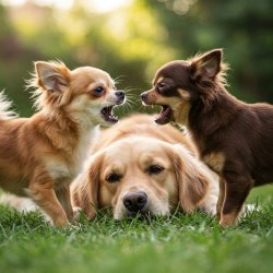 Annoying fighting Chihuahuas Meme Template